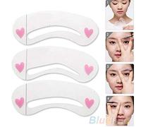 3 Pz/set Durevole Sopracciglio Stencil Riutilizzabile Sopracciglio Disegno Guida Scheda Modello Brow Fai da te Trucco Strumenti Trattamento Pratico