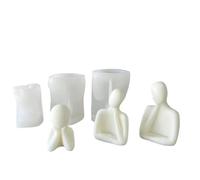 3 pz/set famiglia candela stampo in silicone fai da te geometrico ritratto astratto manuale sapone gesso decorazione artigianale aroma candele Per Realizzare Candele