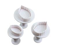3 pz/set Foglia di Rosa Stantuffo Fondente Cutter Sugarcraft Torta Decorazione Strumenti Biscotti Stampino Accessori da forno Rotondo Pasticceria Stantuffo