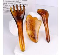 3 Pz/set Gua Sha Strumenti di Massaggio Resina Sintetica Testa di Massaggio Pettine Bellezza Del Viso Raschiando Consiglio Dei Punti di Agopuntura Bastone Sollevamento Della Pelle Detox (Color : Set