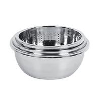 3 pz/set in acciaio inox lavaggio verdure ciotola riso setaccio cucina stoviglie accessori