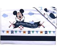 3 Pz - Set Lenzuola Carrozzina Neonato Disney Baby 100% Cotone | Corredino Nascita Completo Lenzuola Culla Neonato con Federa Cuscino | Lenzuolini Lettino per Culle / Carrozzine (Topolino Play Time)