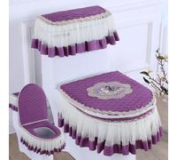 3 Pz / Set Pizzo Rete Toilette Coprisedile Europeo Coperchio Pastiglie