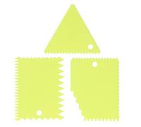 3 Pz/Set Raschietto per Torta Set Più Liscia Crema Glassa Più Liscia Raschietto Pastoso Taglierine Piatto Strumento Raschietto Combinato Denti Irregolari Bordo Fai da Te Più Liscia(1#)