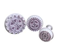 3 pz/set ruota dentata stantuffo fondente taglierina pasta di zucchero torta decorazione strumenti biscotti stampino accessori da forno fondente taglierina stantuffo forme set per la decorazione di