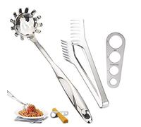 3 Pz Spaghetti Server Set 23,9 cm Spaghetti Pasta Tong 32,5 cm Pasta Cucchiaio Server Forchetta Spaghetti Strumento Misura Pasta Porzione Control Gadget per Tagliatelle Pasta Server per Cucina