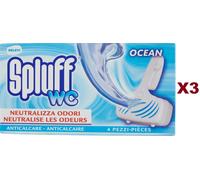 3 PZ SPLUFF WC NEUTRALIZZA ODORI ANTICALCARE 4 PEZZI OCEAN NEUTREALIZZA ODORI