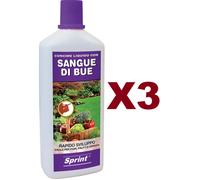 3 PZ SPRINT CONCIME LIQUIDO CON SANGUE DI BUE RAPIDO SVILUPPO 1000G
