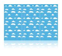 3 pz Tende con Frange in Lamina di Orpello a Tema Nuvole, 100x200cm Cielo Azzurro e Nuvole Bianche Fondali Cartoni Animati Decorazioni per Feste di Storie per Feste di Compleanno Forniture