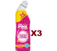 3 PZ THE PINK STUFF DETERGENTE PER WC MIRACLE PROFUMO FRESCO E FRUTTATO 750ML