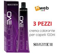 3 PZ TINTA COLORE CAPELLI SELECTIVE PROFESSIONAL COLOR EVO CREMA COLORE 100ML
