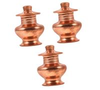 3 Pz vaso di rame rosso calice a calice ciotola di offerta buddista coppa del tempio campana tibetana buddista squisito arredamento buddha il buddismo sancisce vaso Rose Gold ABOOFAN