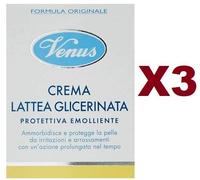 3 PZ VENUS CREMA LATTE GLICERINATA PROTETTIVA EMOLLIENTE 50ML VISO