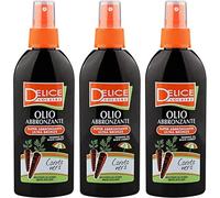 3 PZ x DELICE OLIO SOLARE SUPER ABBRONZANTE ULTRA BRONZE CAROTA NERA 150 ML
