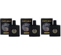 3 PZ x DENIM BLACK EAU DE TOILETTE UOMO EDT PROFUMO 100 ML