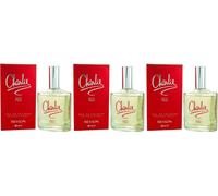 3 PZ x REVLON CHARLIE RED EAU DE TOILETTE SPRAY PROFUMO DONNA 100 ML