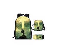3 pz zaino con personaggi del gioco astuccio di tela zaino matita piccola borsa, Stile 3, Anime