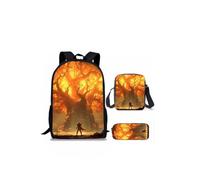 3 pz zaino con personaggi del gioco astuccio di tela zaino matita piccola borsa, Stile 6, Anime