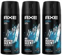 3 PZx AXE ICE CHILL DEODORANTE SPRAY DEO BODYSPRAY CORPO UOMO MENTA LIMONE 150ML