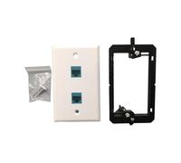 3. Quick Install Ethernet Wall Panel, Gigabit Female Inline Coupler Plate with Pass Through Outlet Mounting