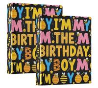 3 raccoglitori ad anelli da 3,8 cm con tasche, confezione da 1/2 raccoglitori universitari per studenti, 200 fogli - Im The Birthday Boy Bee Honey Family
