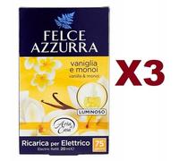 3 RICARICHE FELCE AZZURRA RICARICA VANIGLIA per Diffusore Elettrico casa