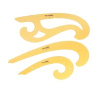 3 Righelli Pezzi / Set Di Plastica Francese Curve Maschere Di Disegno Curvo