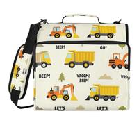 3 Ringing Binder con cerniera Cartoon costruzione camion bianco