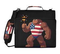 3 Ringing Zipper Binder Mostri Fuochi d'artificio 4 luglio