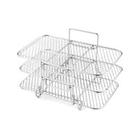 3 ripiani friggitrice ad aria calda accessori griglia per barbecue Cosori Air Fryer su acciaio inox 304 con accessori per rack Ninja Foodi, rack multiuso compatibile per COSORI/Instant
