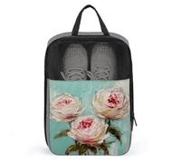 3 rose rosa pallido cavolo rosa borsa per scarpe da viaggio uso quotidiano anti-polvere porta scarpe da golf