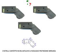3 ROTELLI BREVETTO CONTATTI MARRONE TAPPARELLE PASSAGGIO ALLARME SERRANDE