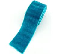 3 rotoli 2 yard 40 mm fai da te nastro di velluto decorazione per feste nastro fatto a mano confezione regalo fiocco per capelli-blu pavone