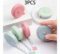 3 rotoli da 1,5 m/78,74 pollici di nastro da sarta in plastica retrattile con molla, adatto per ufficio, vita, altezza e cucito 1 pezzo blu,1 pezzo rosa,Colore misto 12 pezzi,3 colori misti, taglia un