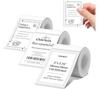 3 rotoli di etichette compatibili con stampanti per etichette NIIMBOT B1 B21 B3S, 50 x 70 mm, stampa nera su carta bianca per etichettatura, 110 etichette per rotolo (bianco)