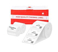 3 Rotoli Di Etichette Phomemo M120/M110, Carta Termica Per Etichette Per Stampanti Phomemo M120/M110/M200/M220/M221/M100/M108, Carta Termica Bianca Per Codici A Barre, Indirizzi, Prezzi