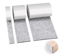 3 rotoli di feltrini autoadesivi per sedie, nastro in feltro autoadesivo per sedie, protezione del pavimento (grigio)