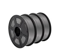 3 rotoli di filamento 3D PETG 1KG 1,75 mm +/- 0,02 mm Filamento for stampa 3D, imballaggio sottovuoto del filamento accuratamente avvolto Filamento Stampante 3D(PETG-GY-3KG)