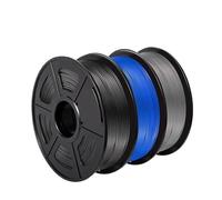 3 rotoli di filamento 3D PETG 1KG 1,75 mm +/- 0,02 mm Filamento for stampa 3D, imballaggio sottovuoto del filamento accuratamente avvolto Filamento Stampante 3D(PETG-1BK-1BL-1GY)