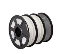 3 rotoli di filamento 3D PETG 1KG 1,75 mm +/- 0,02 mm Filamento for stampa 3D, imballaggio sottovuoto del filamento accuratamente avvolto Filamento Stampante 3D(PETG-2WT-1GY)