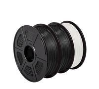 3 rotoli di filamento 3D PETG 1KG 1,75 mm +/- 0,02 mm Filamento for stampa 3D, imballaggio sottovuoto del filamento accuratamente avvolto Filamento Stampante 3D(PETG-2BK-1WT)