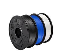 3 rotoli di filamento 3D PETG 1KG 1,75 mm +/- 0,02 mm Filamento for stampa 3D, imballaggio sottovuoto del filamento accuratamente avvolto Filamento Stampante 3D(PETG-1BK-1BL-1WT)