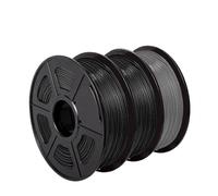 3 rotoli di filamento 3D PETG 1KG 1,75 mm +/- 0,02 mm Filamento for stampa 3D, imballaggio sottovuoto del filamento accuratamente avvolto Filamento Stampante 3D(PETG-2BK-1GY)