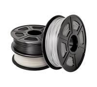 3 rotoli di filamento PLA 3D 1KG 1,75 mm +/- 0,02 mm, filamento for stampa 3D filamento accuratamente avvolto imballaggio sottovuoto Filamento Stampante 3D(PLA-1BK-1WT-1GY)