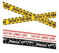 3 Rotoli di Halloween Caution Tapes, Nastro di Avvertenza per Halloween 910x6,5cm Nastro di Avvertenza per Zombie in 3 Stili Nastro di Avvertenza per Halloween per la Festa di Halloween