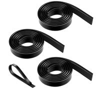 3 rotoli di lame di ricambio in gomma per lavavetri, 104 cm, in silicone e gomma, colore nero, lame di ricambio per lavavetri e lavavetri per pulizia vetri, finestre, porte della doccia