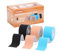 3 rotoli di nastro kinesiologico, nastro adesivo medico, nastro fisico per supporto articolare e muscolare, per alleviare il dolore al ginocchio (normale 5 cm x 6 m)