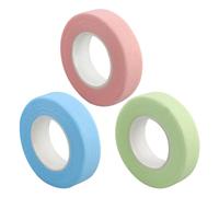 3 rotoli di nastro per estensione ciglia, nastro per ciglia per estensione ciglia, isolamento, nastro adesivo microporoso, blu, rosa, verde, per extension ciglia, salone di trucco
