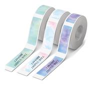 3 rotoli di nastro termico per etichette, 14 x 40 mm, adatto alla stampa di codici a barre, nomi, ecc., per uso domestico, in ufficio, ecc. (180 etichette per rotolo) (Luce stellare)
