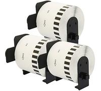 3 Rotoli DK44605 DK-44605 Giallo 62mm x 30,48m Etichette adesive removibile continuo compatibili per Brother P-Touch QL-500 QL-550 QL-560 570 QL-700 QL-800 QL-810W QL-820NWB QL-1050 QL-1100 QL-1110NWB